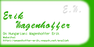 erik wagenhoffer business card